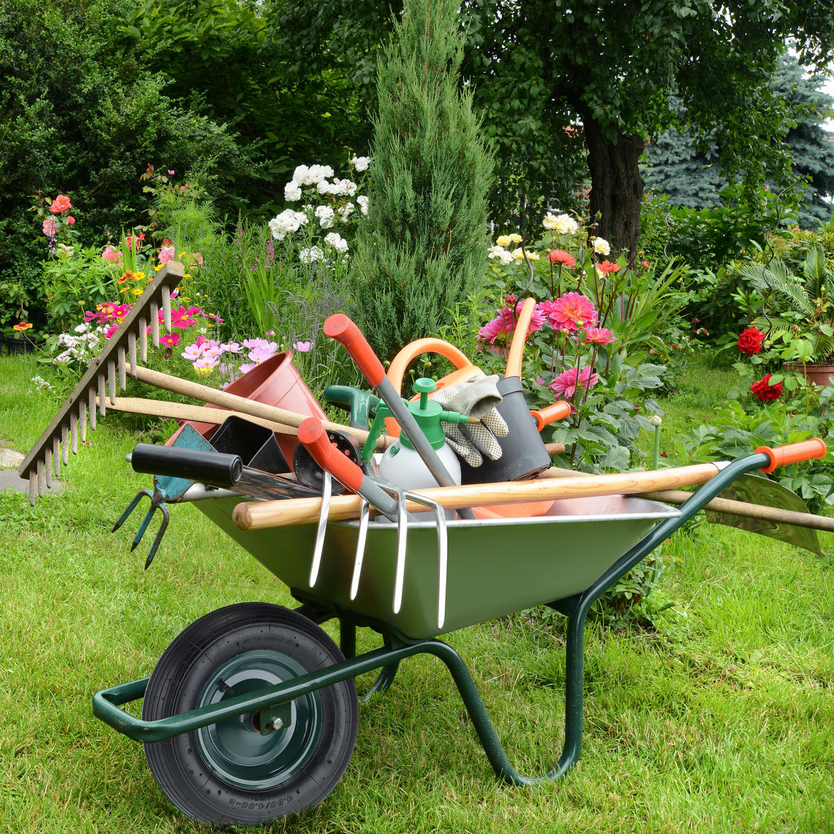 SCHUBKARRENRAD - Multicolor, Kunststoff/Metall (39/39/9cm) - Relaxdays