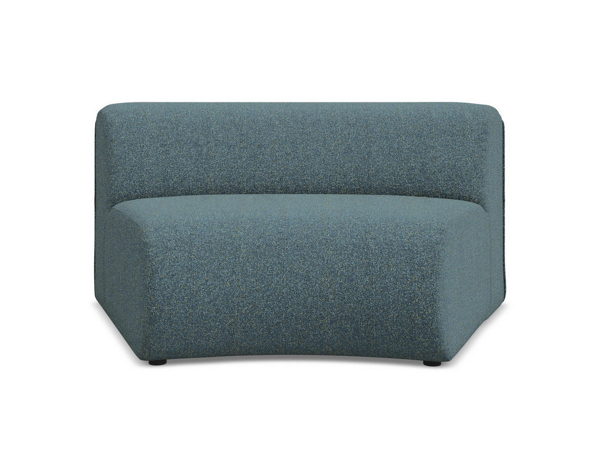 SOFAELEMENT Strukturstoff Stoff Blau - Blau/Blaugrau, Kunststoff/Textil (147/70/89cm) - Makamii