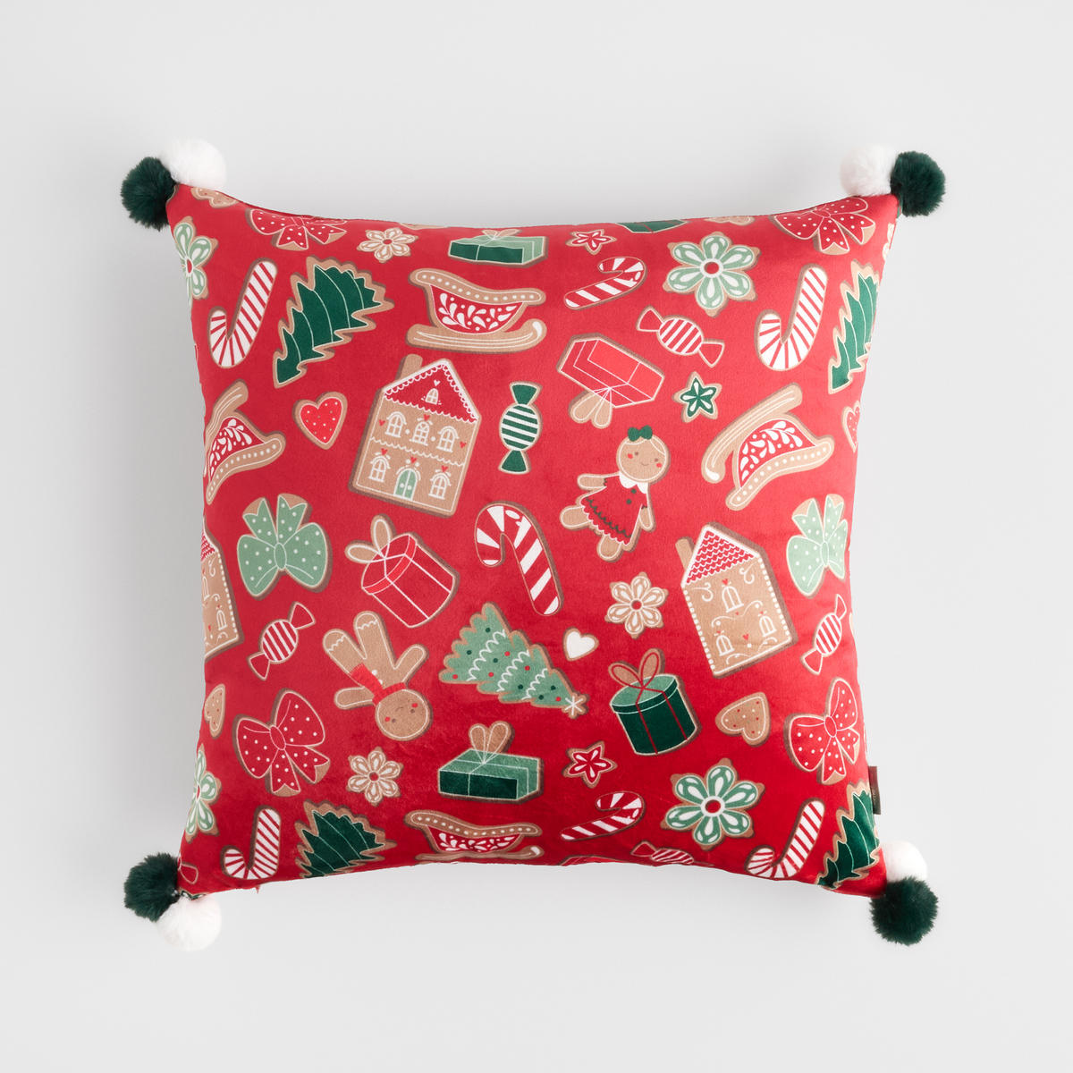 KISSENBEZUG Ginno, 45x45cm, Rot, Weihnachten Kissenhülle, Weihnachtsdeko, Christmas, Weihnachtsmotiv Sofakissen Dekokissenbezuge - Rot, Kunststoff (45/45cm) - home&you