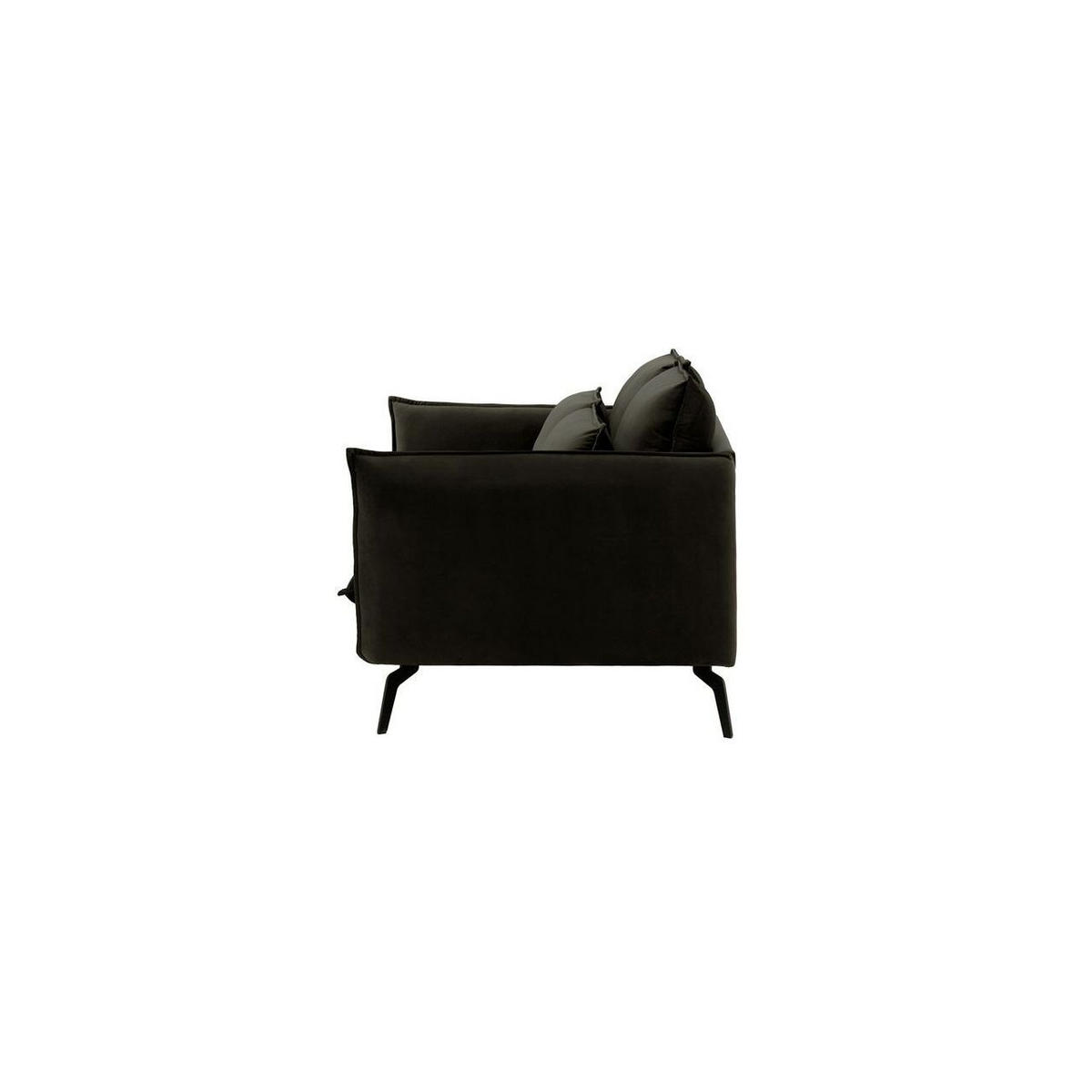 ZWEISITZER-SOFA Layla-Velluto 20 - Schwarz, Holz/Textil (171/95/98cm)