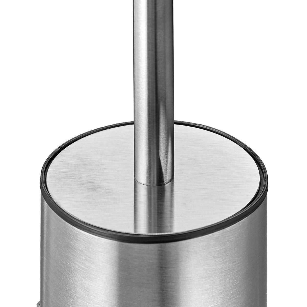 TOALETNA ščetka - srebrne barve, kovina/umetna masa (9/36.5/11cm) - Relaxdays