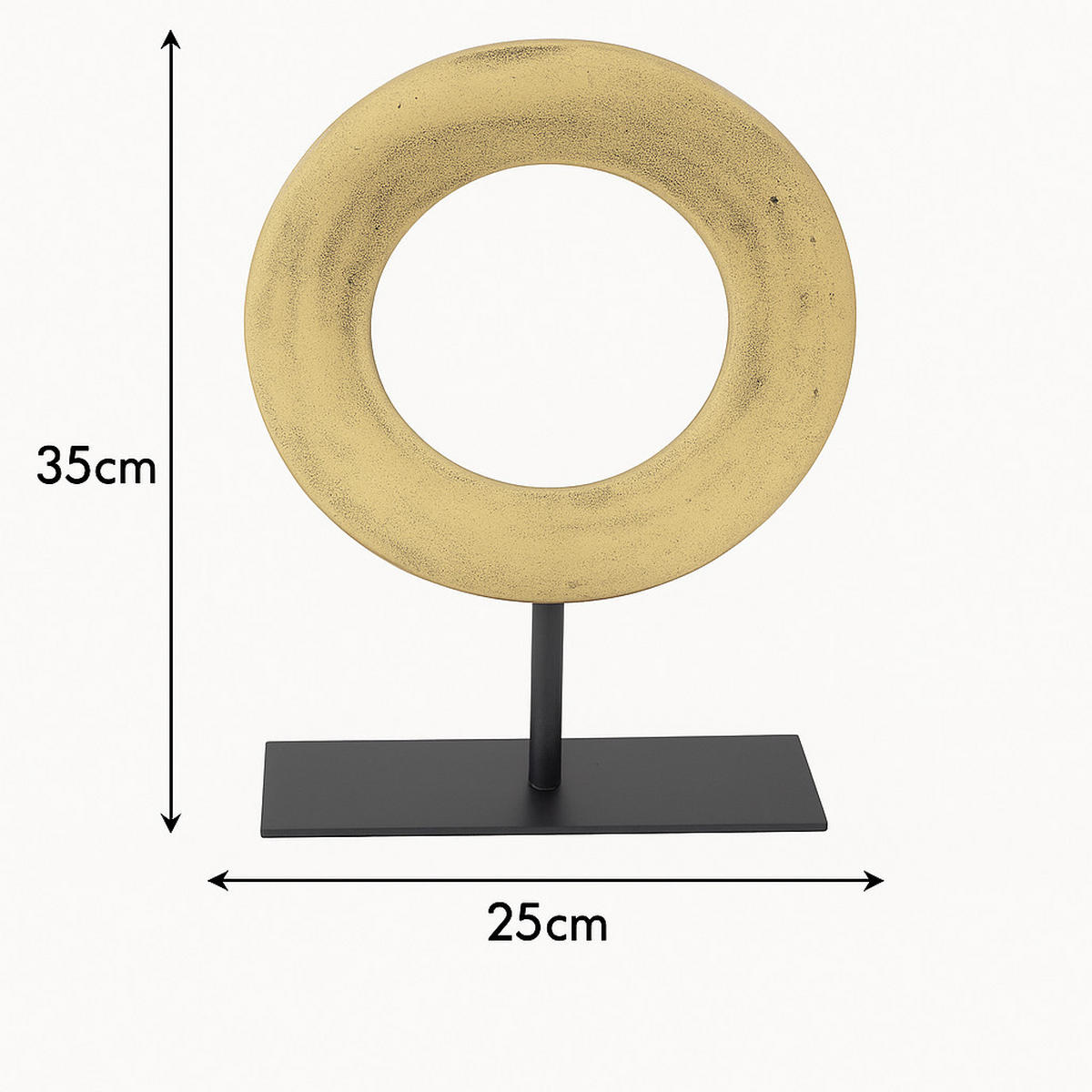 ORNAMENT Joris Messing - Messingfarben/Schwarz, Metall (36/35/7cm) - LOFT42