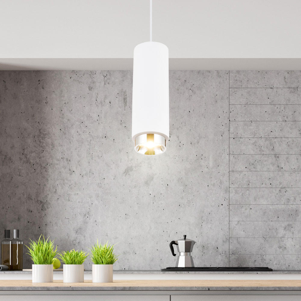 LED HÄNGELEUCHTE Christine Weiß Gips - Weiß, Metall (9/9/13cm) - Globo Lighting