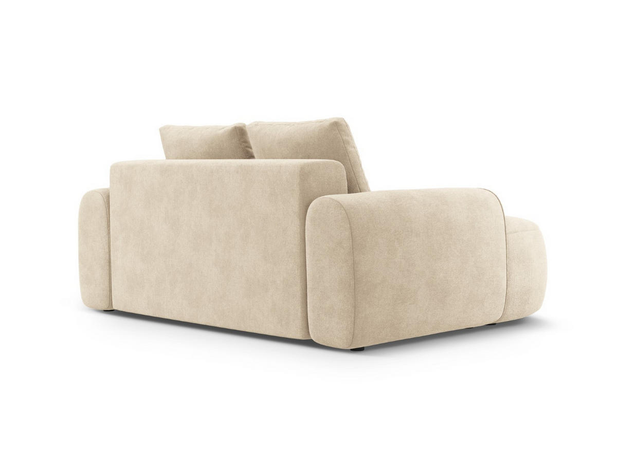 SOFA Linz aus Samt leichtes beige 2 Sitzplätze - Creme, Textil (100/84/175cm) - Cosmopolitan Design