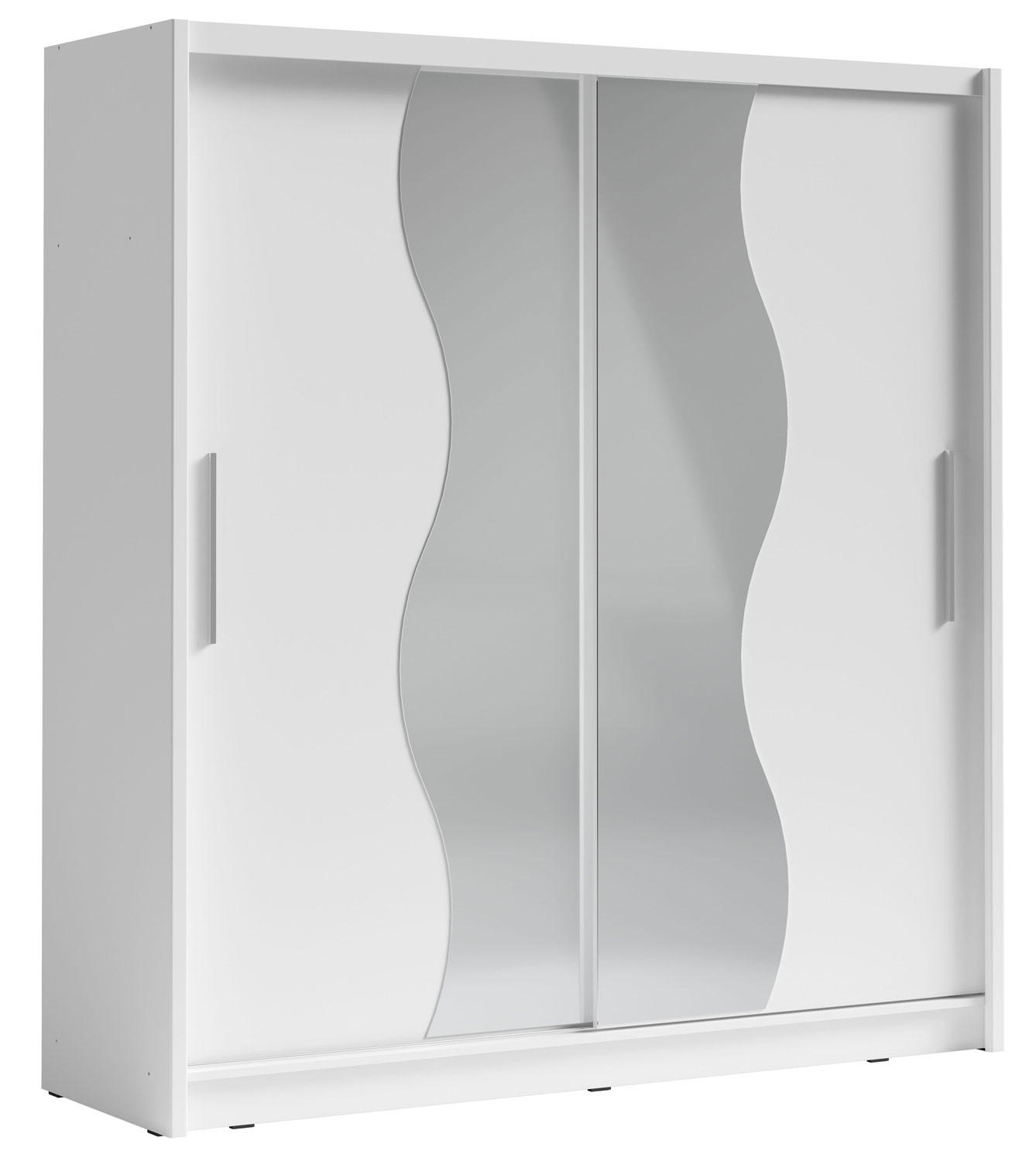 SCHIEBETÜRENSCHRANK Bergamo weiß 205 cm / 62,5 cm / 215 cm - Weiß, Holz/Holzwerkstoff (205/215/63cm) - Feldmann-Wohnen