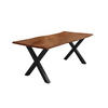 ESSTISCH FREDERIK - Schwarz/Braun, Holz/Metall (100/200/77cm) - SAM