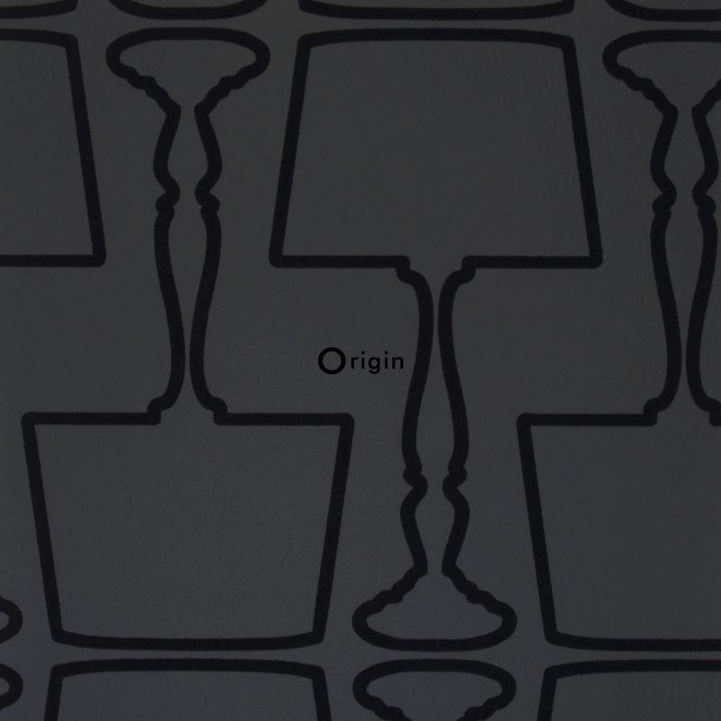 TAPETE Lampen 52 cm x 10.05 m - Schwarz, Papier (52/1000cm) - Origin Wallcoverings