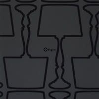 TAPETE Lampen 52 cm x 10.05 m - Schwarz, Papier (52/1000cm) - Origin Wallcoverings
