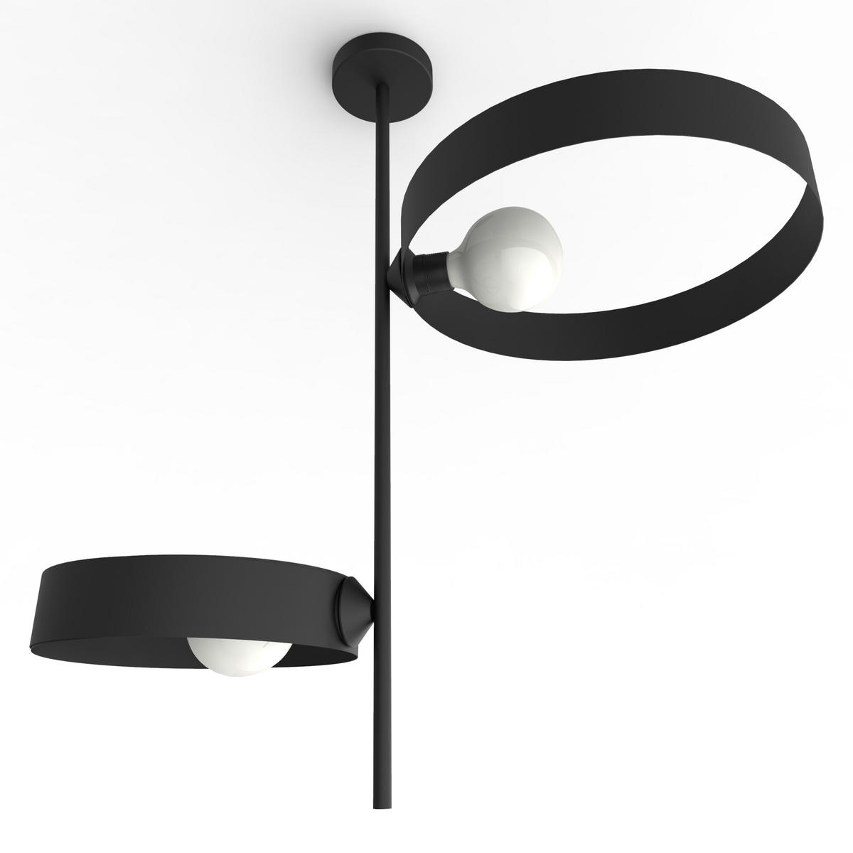 DECKENLEUCHTE - Schwarz, Metall (40/70/80cm) - Lumicom