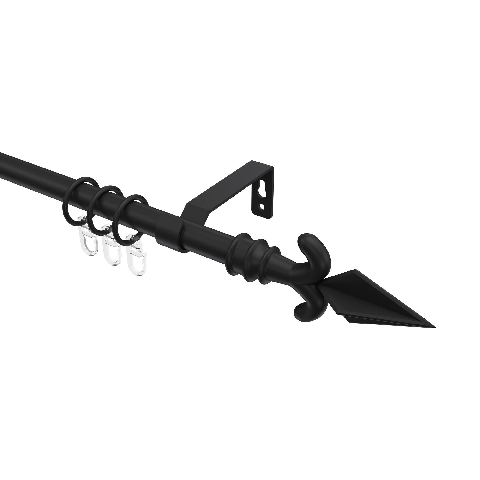 Interdeco Gardinenstange Schwarz 100 cm