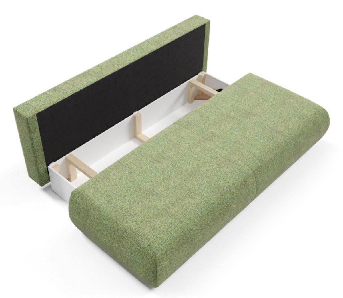 SITZSOFA Grün PENTI Mit Schlaffunktion Bez Armlehnen - Grün, Textil (214/74/100cm) - Sepro Meble