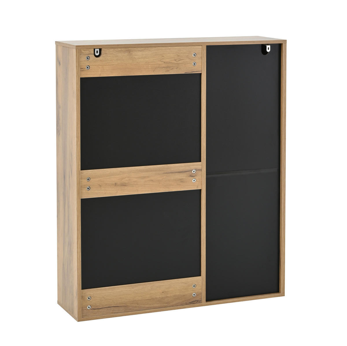 SCHUHSCHRANK aus Spanplatte 80x24x95,5cm in Natur - Naturfarben, Holzwerkstoff (80/95.5/24cm) - Modfu