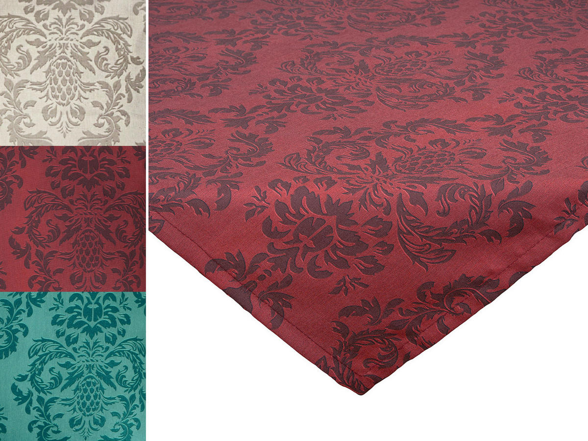 MITTELDECKE Epoche karmin-rot 80/80 cm - Dunkelrot, Textil (80/80cm) - beties Heimtextil