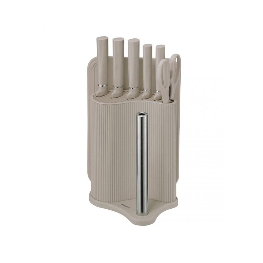 MESSERSET Beige 35/10/35 cm 63937 - Beige, Metall - Klausberg 