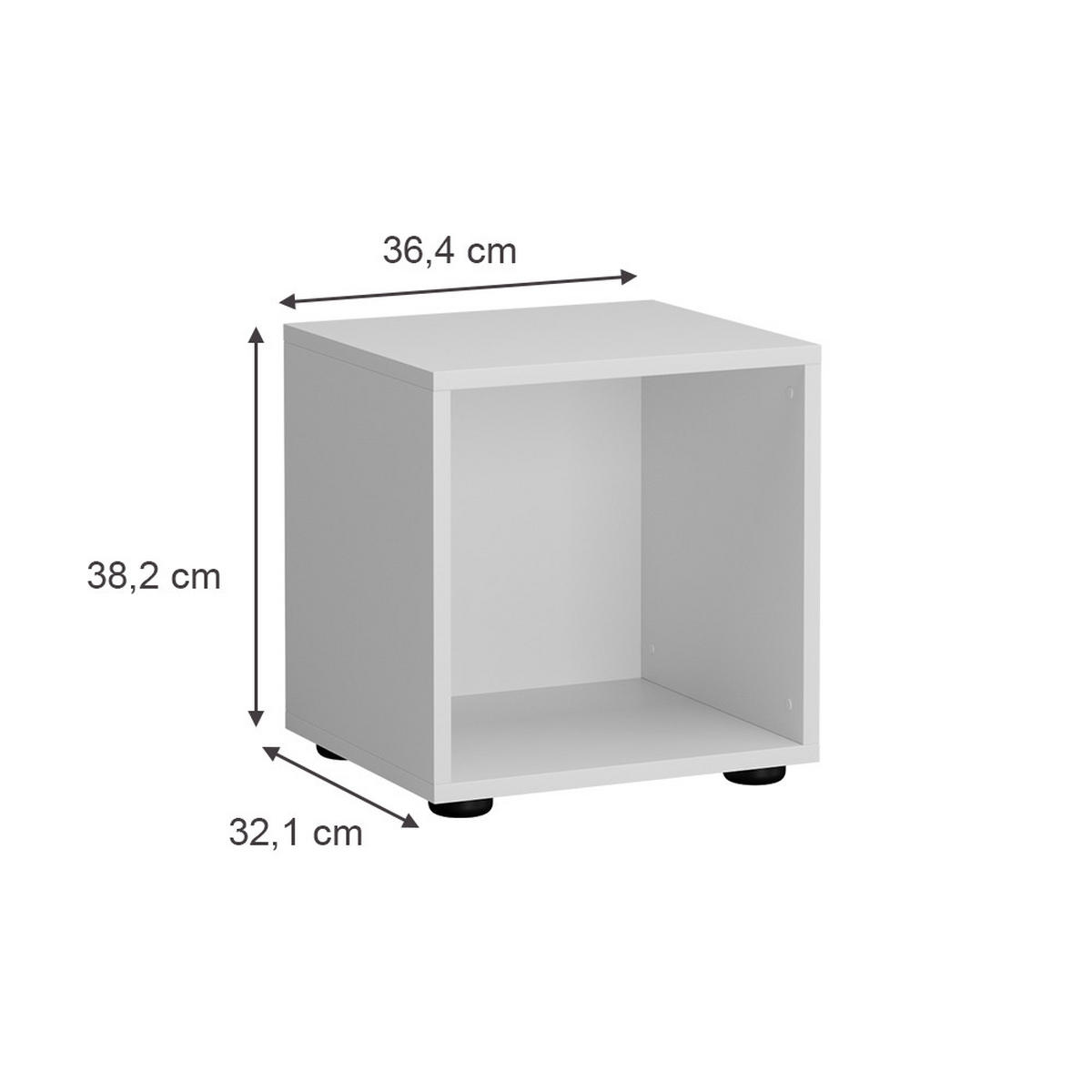 KINDERREGAL Estell Weiß 36.4 x 38.2 cm 1 Fach - Weiß, Holzwerkstoff (36.4/38.2/32.1cm) - Vicco