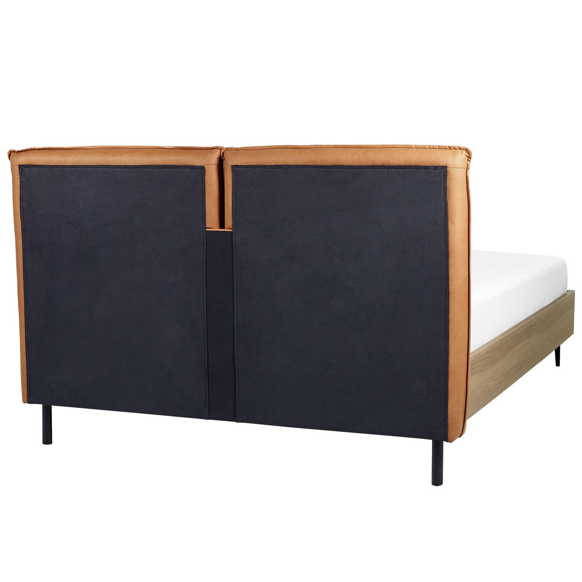 BETT 140/200cm Goldbraun Limanton - Braun, Kunststoff/Textil (140/200cm) - Beliani