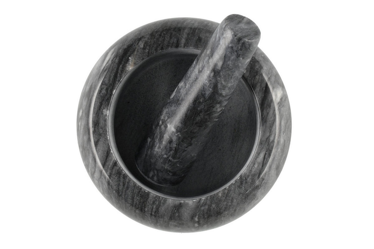 MÖRSER Akazienbasis Ø 14 cm - Schwarz, Stein (14/9.5/14cm)