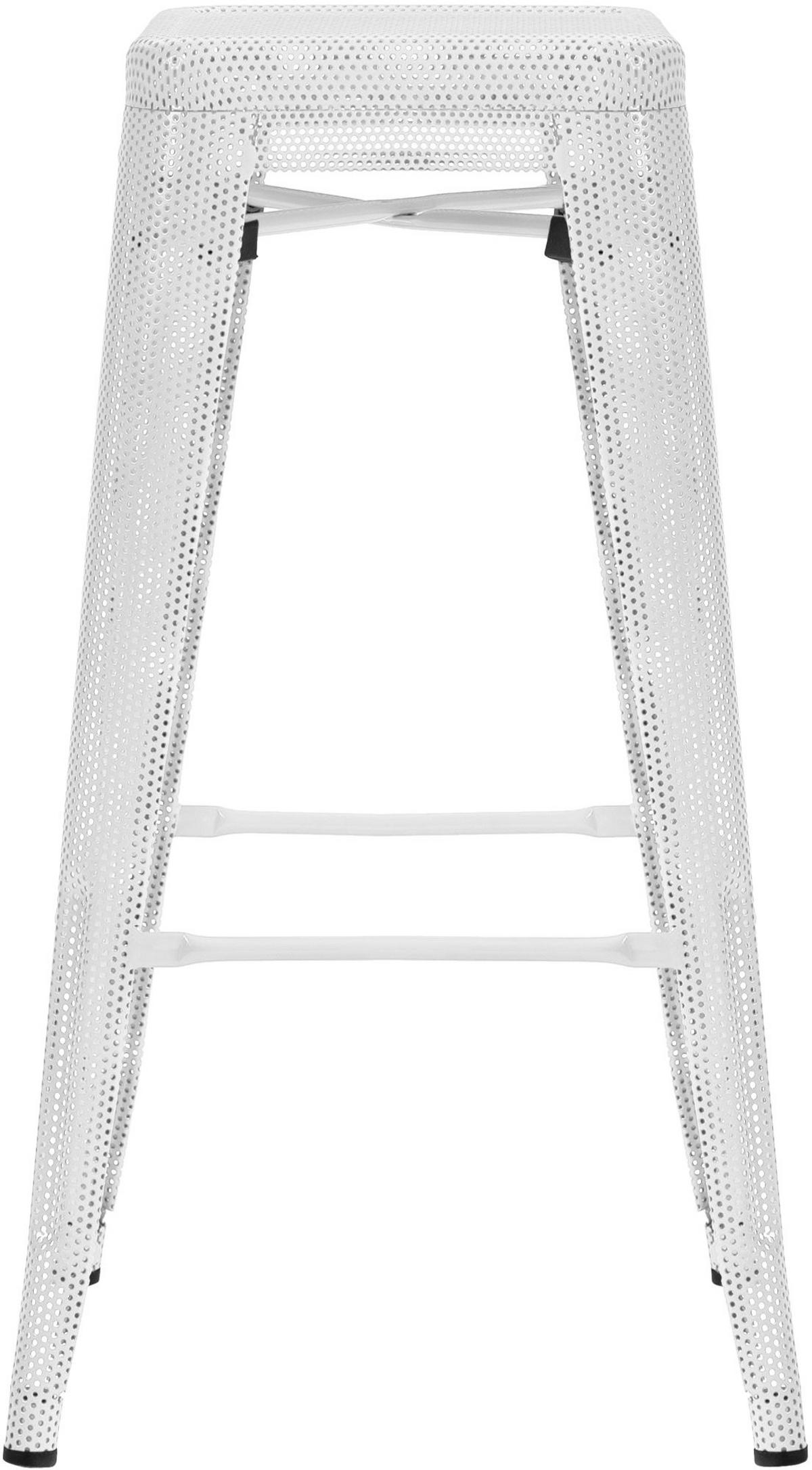 BARHOCKER Fletcher 77x43x43 cm weiß - Weiß, Metall (43/77/43cm) - furnicato