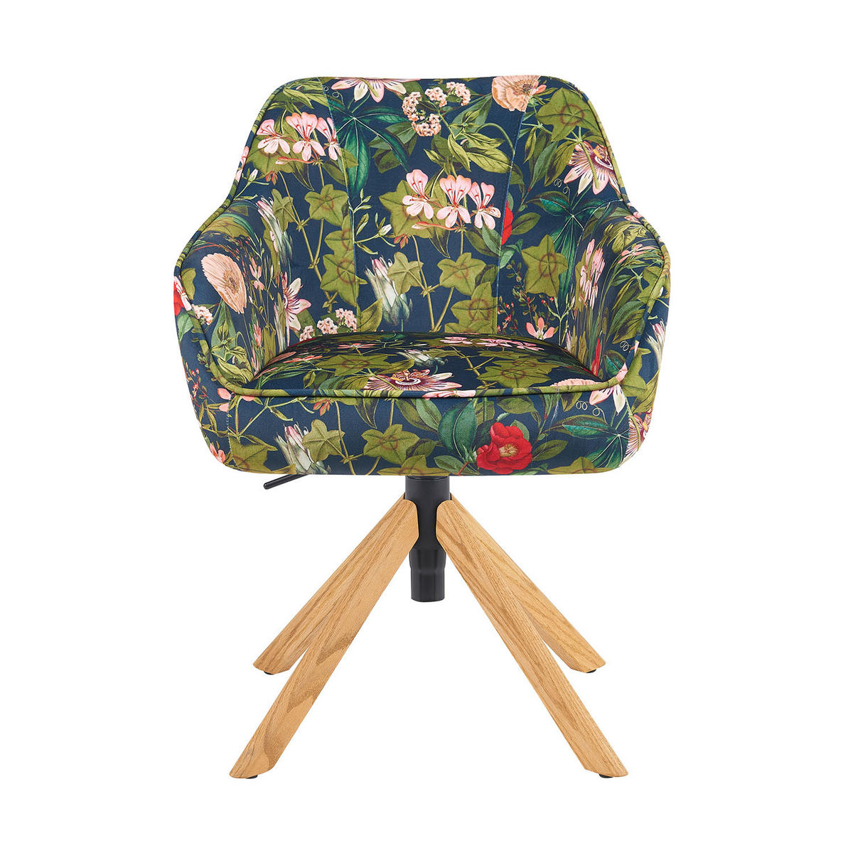 BÜROSTUHL Mika-Olea - Honigeiche/Multicolor, Eichenholz/Holz (60/83/61cm) - DUBI Möbel