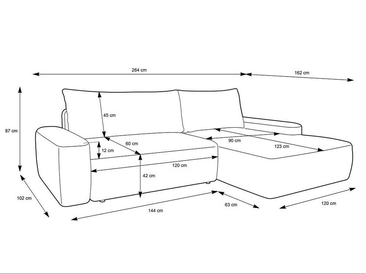 SCHLAFSOFA - 4 Personen - Stoff - Bordeaux - - Bordeaux, Textil (264/87/162cm) - Vente-Unique