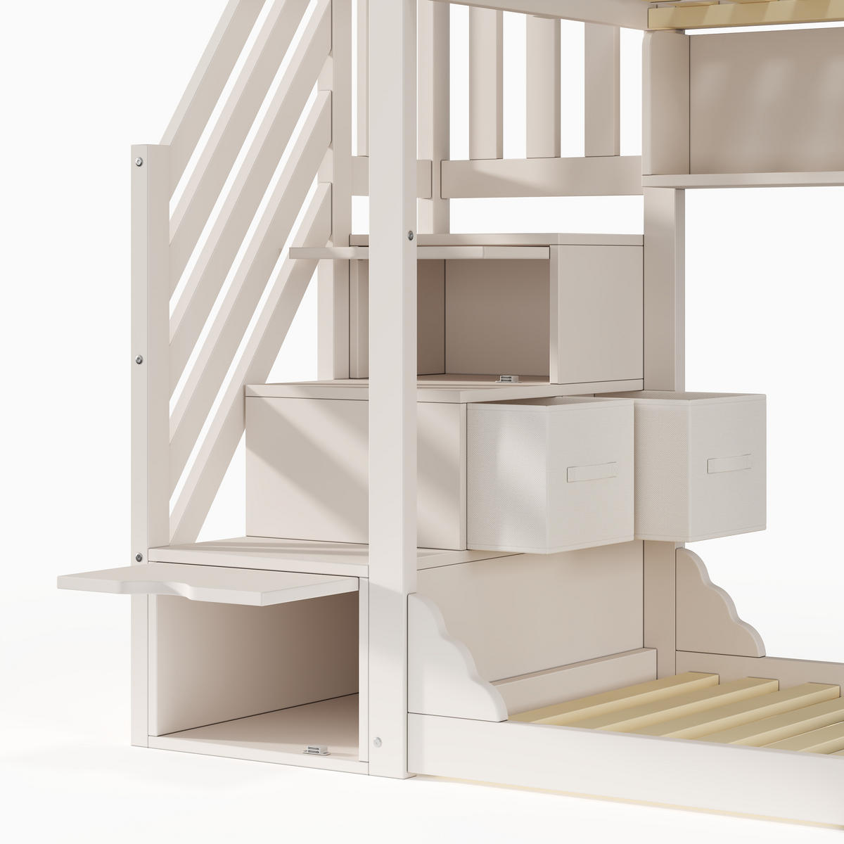 ETAGENBETT AB30395678W Weiß - Weiß, Holz (90/200cm) - ComfortXL