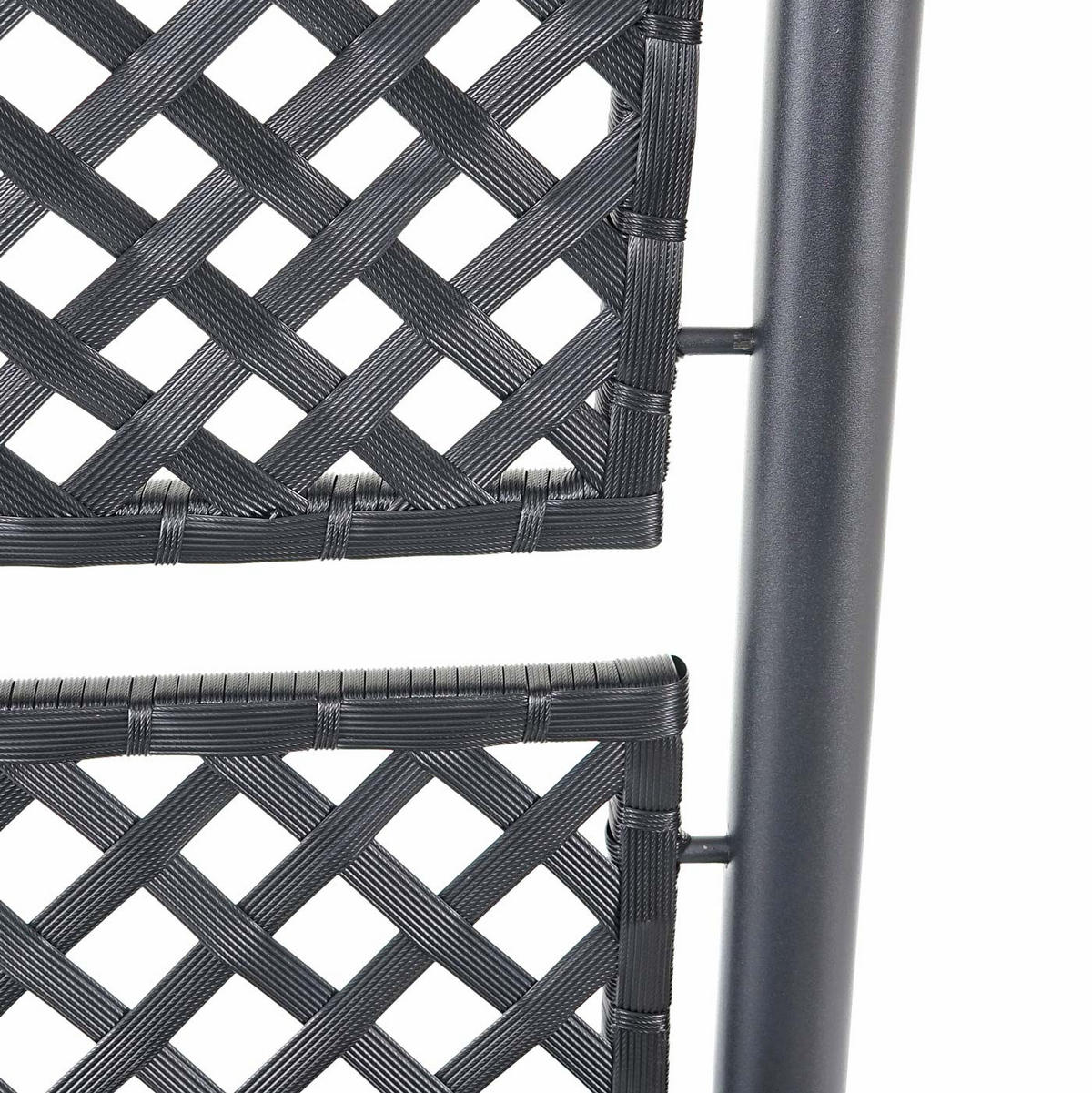 POLY-RATTAN RANKGITTER Anthrazit - Anthrazit, Kunststoff (43/142/43cm) - MCW