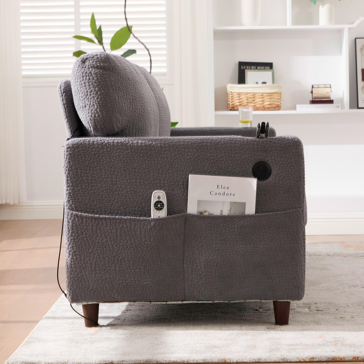SOFA 2-Sitzer 203/77,5/86 cm Hellgrau - Hellgrau, Textil (77.5/86/203cm)