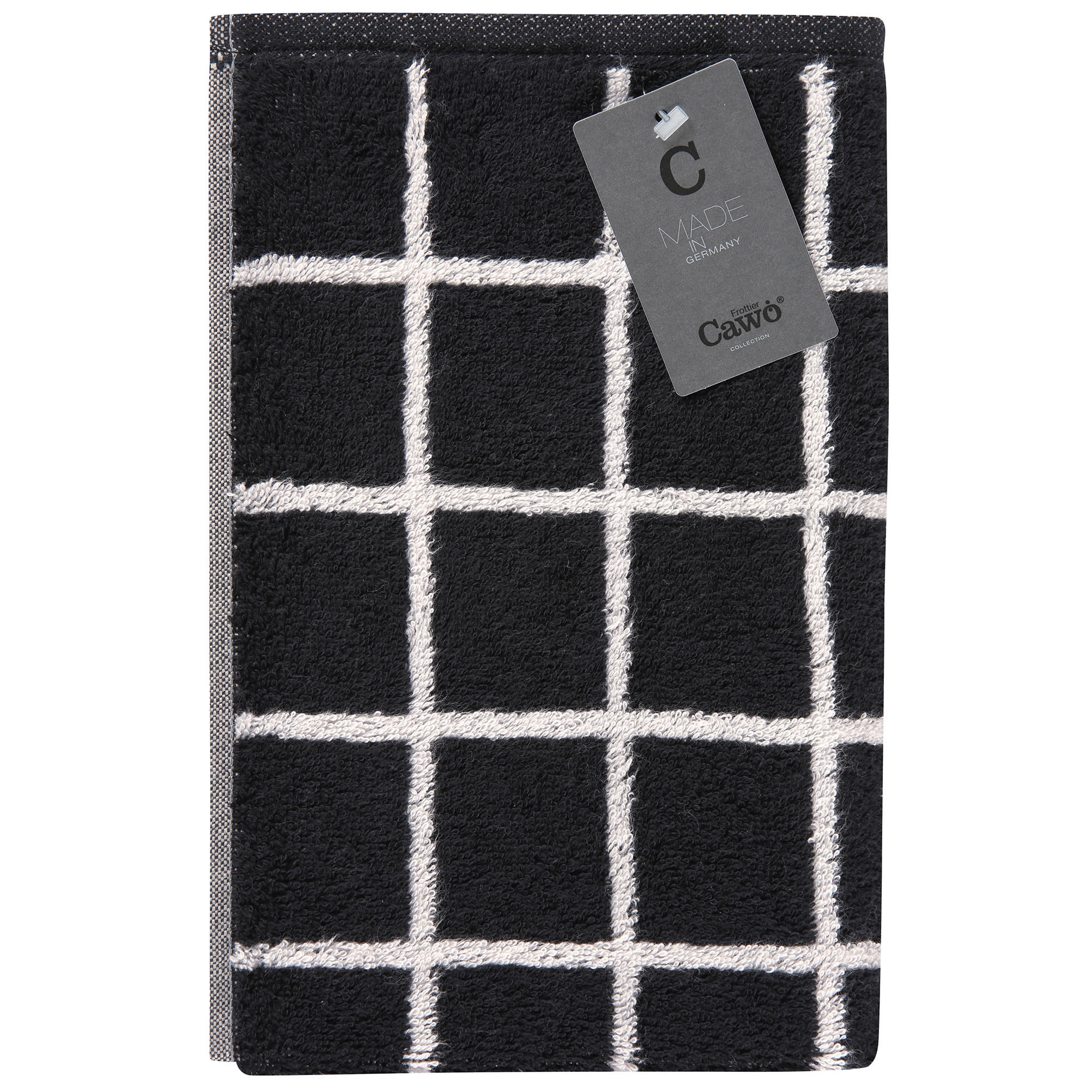 KÜCHENHANDTÜCHER CUISINE ZOOM KARO 123 SCHWARZ - 97 - Schwarz, Textil (50/50cm) - Cawoe