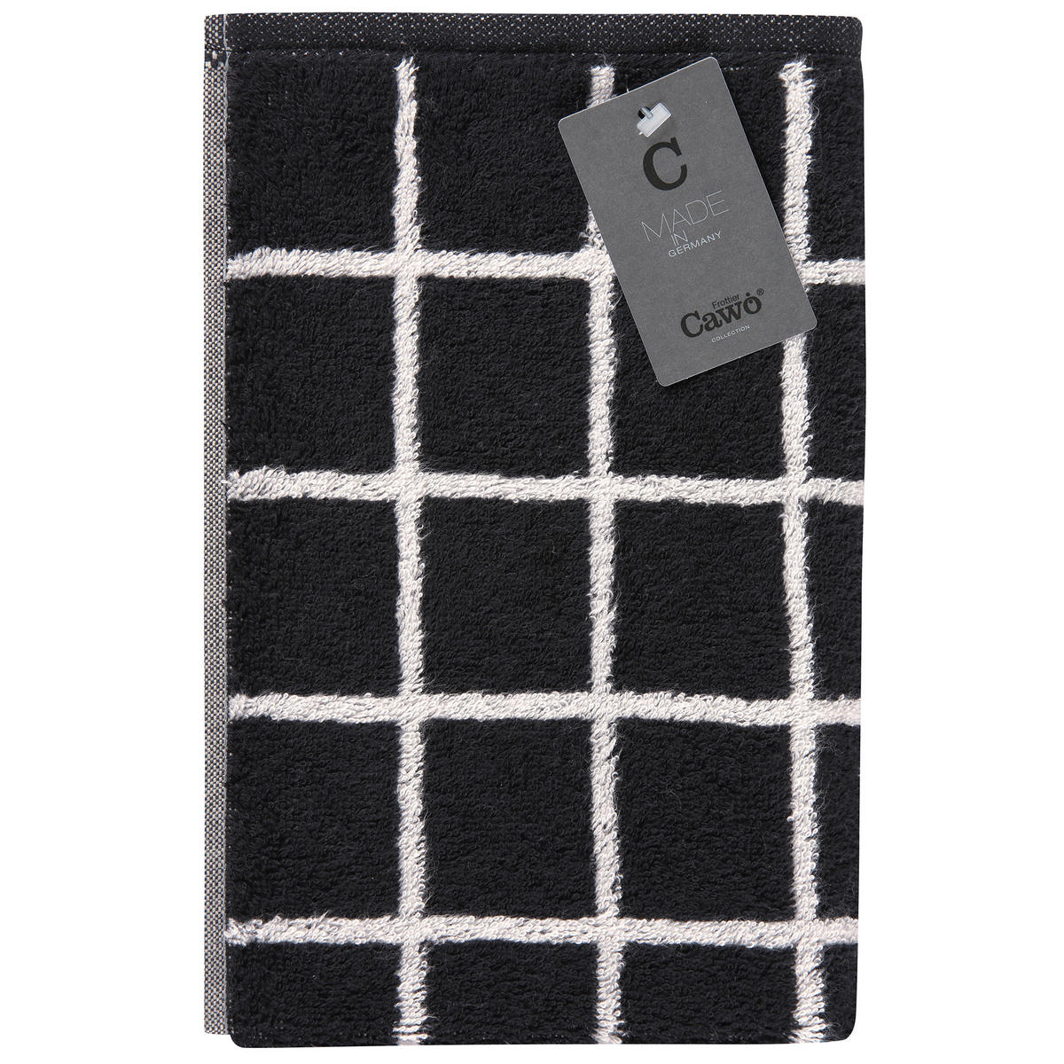 KÜCHENHANDTÜCHER CUISINE ZOOM KARO 123 SCHWARZ - 97 - Schwarz, Textil (50/50cm) - Cawoe