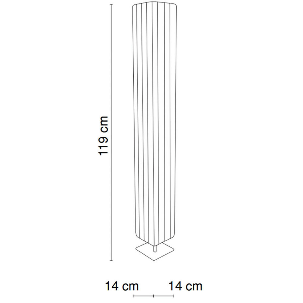 LED STEHLEUCHTE Metall Weiß - Weiß, Metall (14/14/119cm)