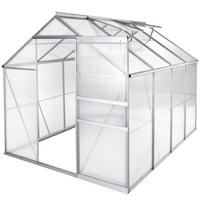 GEWÄCHSHAUS, 185 x 250 x 195 cm,transparent - Transparent, Metall (185/195/250cm) - tectake