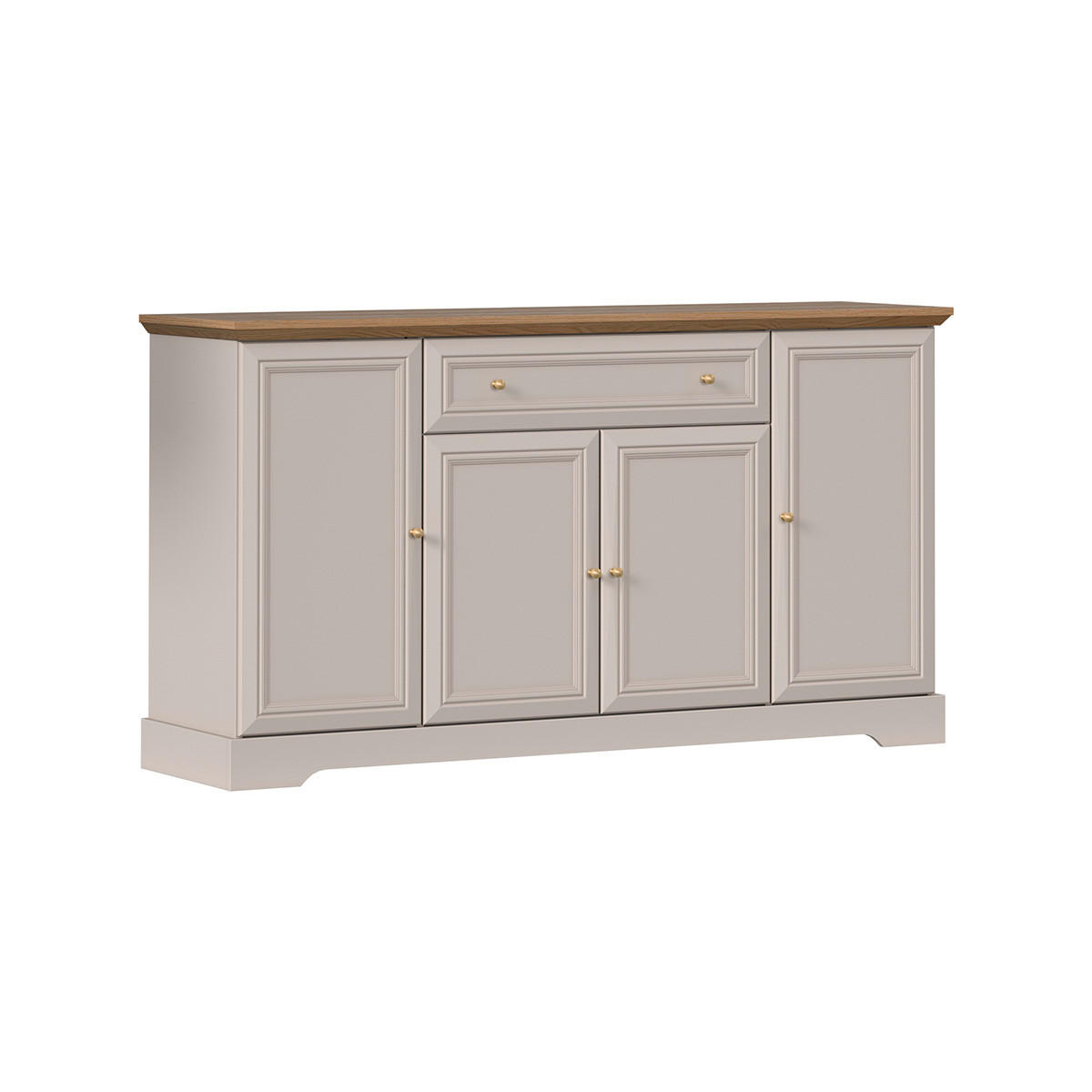 SIDEBOARD Dulci Kašmír a dřevo - béžová, kompozitní dřevo (164.7/91.5/46.2cm) - Petits-meubles