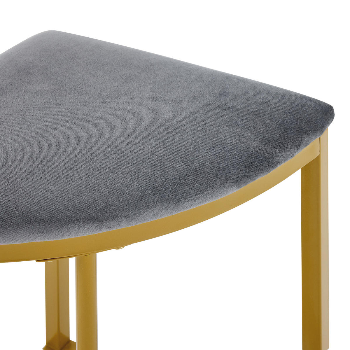 ESSTISCH mit 4 Stühlen Grau - Grau, Holzwerkstoff/Textil (80/80/75cm) - Urban Meuble