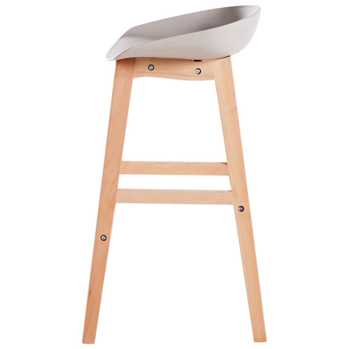 BARSTUHL 2er-Set TaupeMicco - Taupe, Kunststoff (42/85/46cm) - Beliani