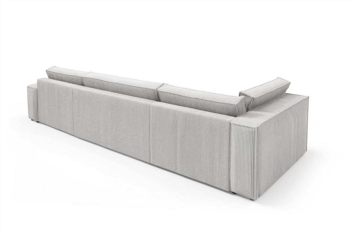 WOHNLANDSCHAFT Corunia - Hellbraun, Holzwerkstoff/Textil (398/70/148cm) - Fun Möbel