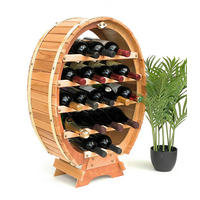 WEINREGAL für 18 Flaschen Holz Stehend 77 cm - Braun, Holz (53/77/24cm) - DanDiBo