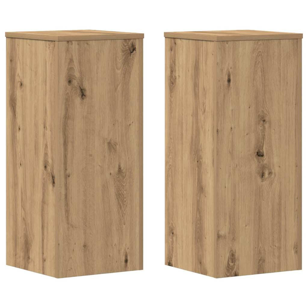PFLANZENSTÄNDER 2er Set Artisan-Eiche 30/30/70 Cm Holzwerkstoff - Braun, Holzwerkstoff (30/70/30cm) - vidaXL