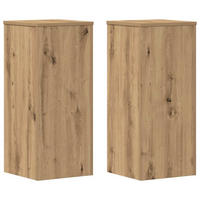 PFLANZENSTÄNDER 2er Set Artisan-Eiche 30/30/70 Cm Holzwerkstoff - Braun, Holzwerkstoff (30/70/30cm) - vidaXL