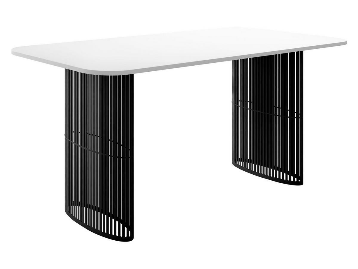 ESSTISCH Arcadia 160 - Schwarz/Weiß, Holzwerkstoff/Metall (90/160/76cm) - MIRJAN24