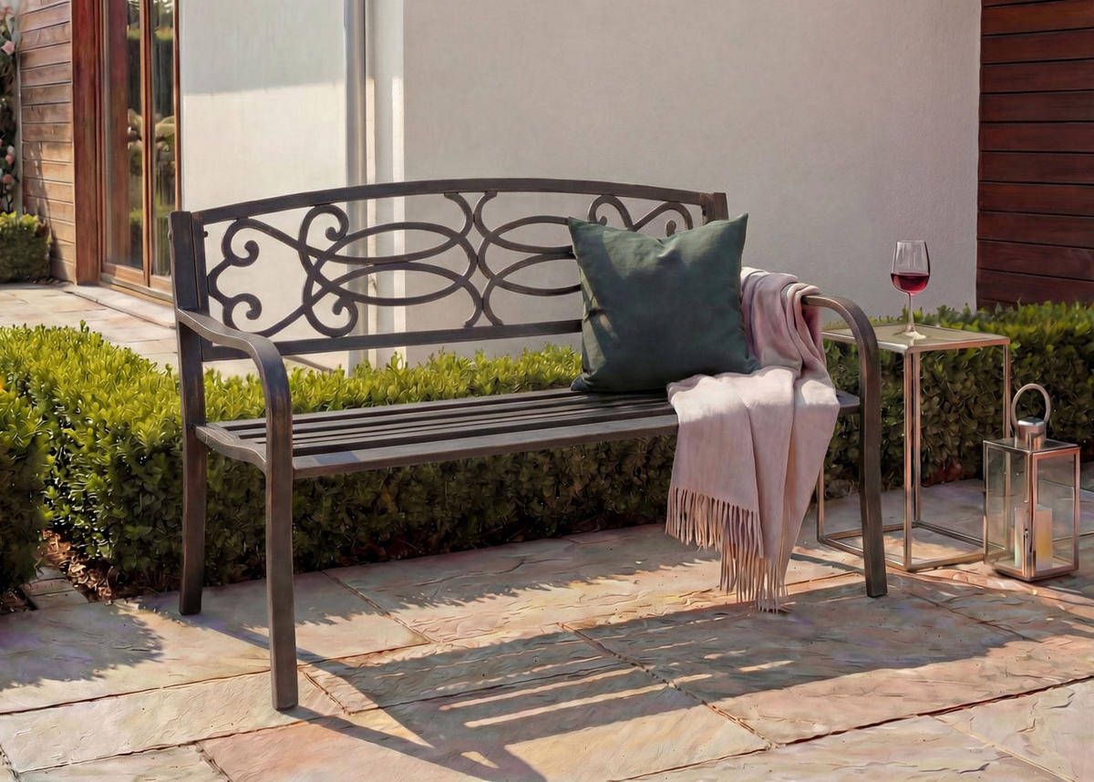 GARTENBANK Bronze - Bronzefarben, Metall (127/87/58cm) - MCW