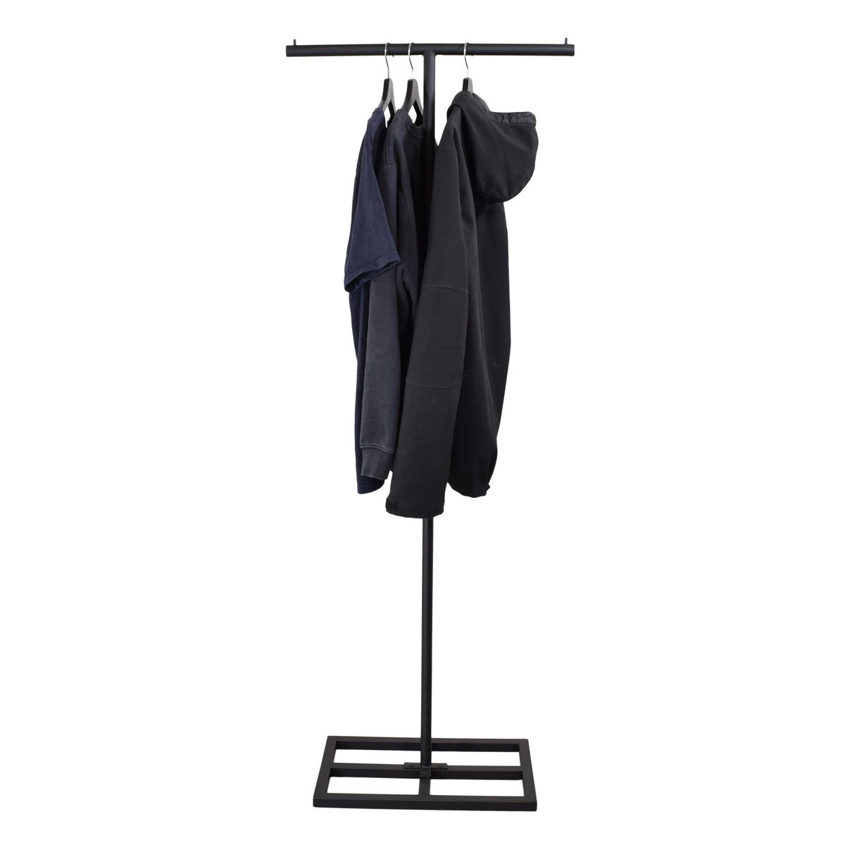 KLEIDERSTÄNDER Fabri3 Schwarz - Schwarz, Metall (30/165/50cm) - LOFT42