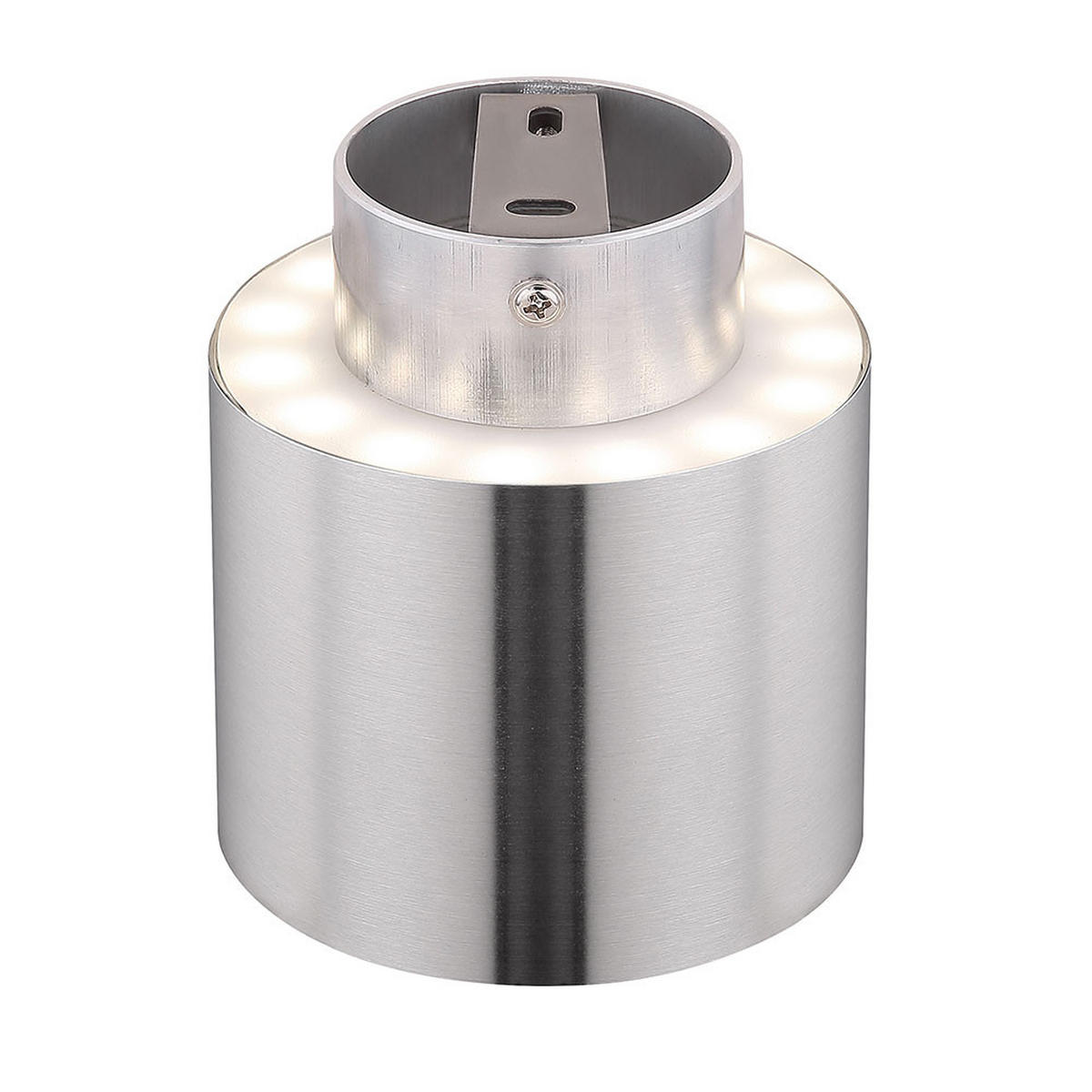 LED DECKENLEUCHTE Alu Nickel Matt Silber 2er Set - Silberfarben, Metall (10/10/10.5cm) - Globo Lighting