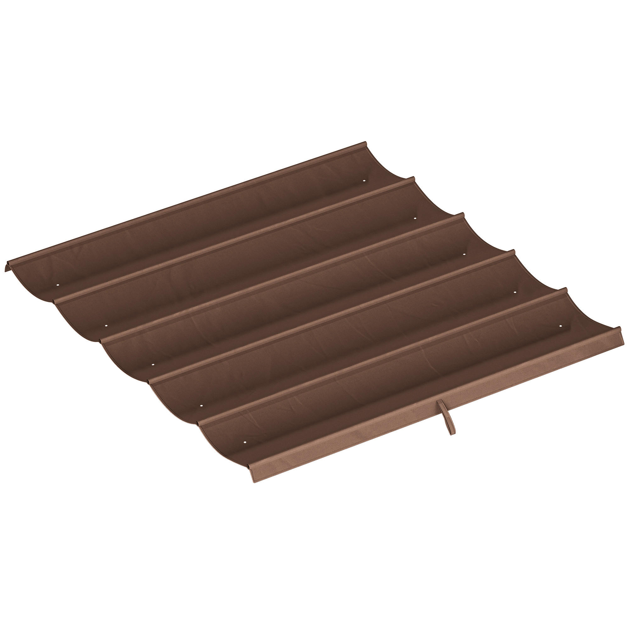 ERSATZDACH für 3 x 3 m Pergola, einziehbar, mit Regenabflusslöchern, wetterfest, Polyester, 250 x 255 cm Kaffee - Cappuccino, Textil (250/6/255cm)