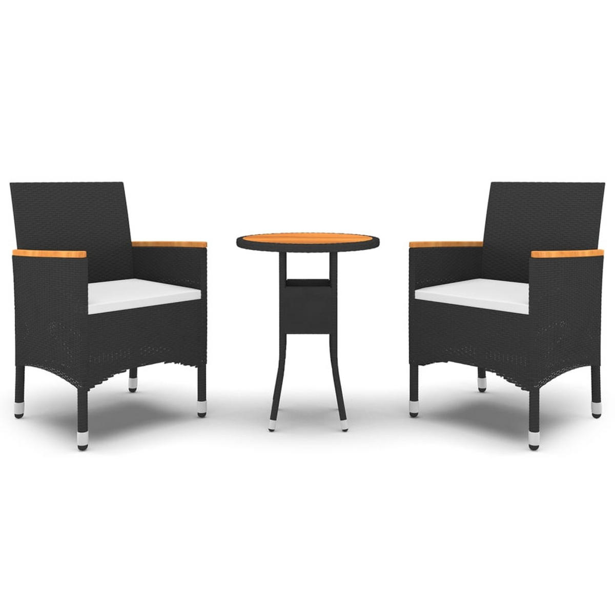 GARTENSET Yance 3-teilig - Schwarz, Metall - Nettlife