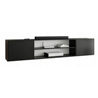 TV-LOWBOARD EDI 4 Schwarz – 2-türig - Schwarz, Holzwerkstoff (206.4/42/38.9cm)