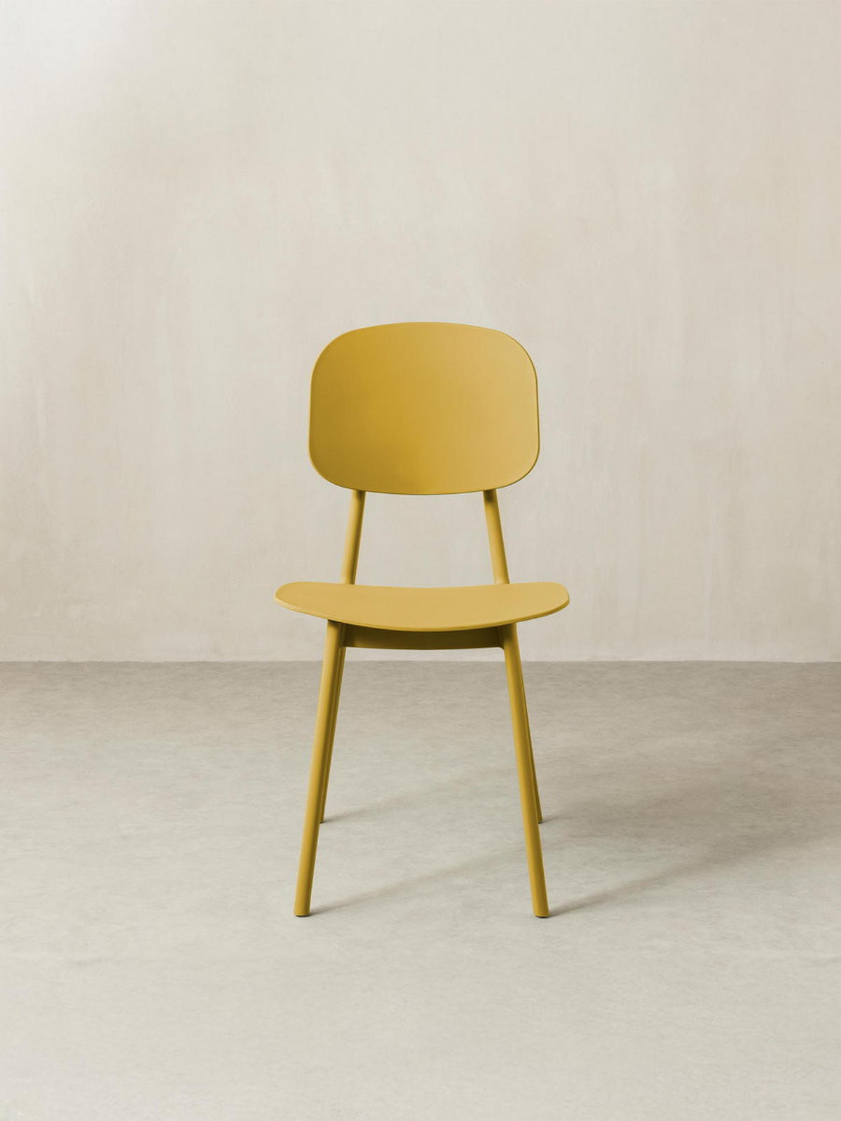 STUHL Helm Senf 43 cm x 82.5 cm - Dunkelgelb, Kunststoff (43/82/51cm) - Kenay Home