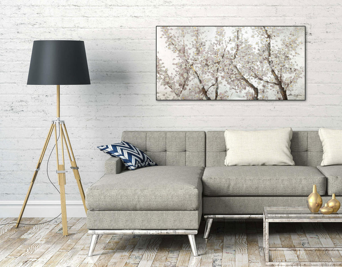 ÖLGEMÄLDE 120/60 cm - Weiß, Holz/Textil (1.7/60cm) - KUNSTLOFT