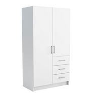 DREHTÜRENSCHRANK PINELLO 96/177/50 cm 2-türig Weiß - Weiß, Holzwerkstoff (96/177/50cm) - MASSENO