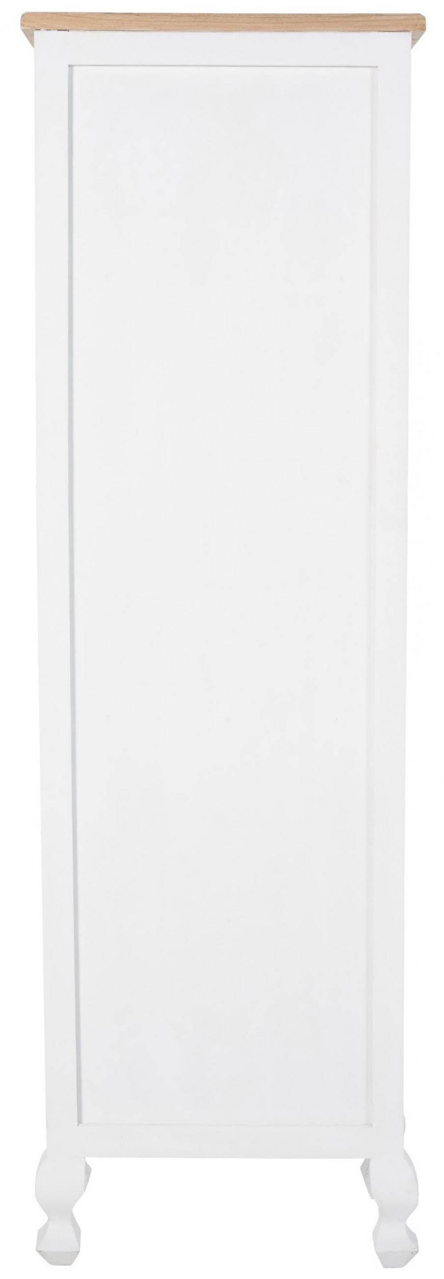 BÜCHERREGAL Holz Natura/Weiß - Eukalyptusholzfarben/Weiß, Holz (59/190/35cm) - CLP