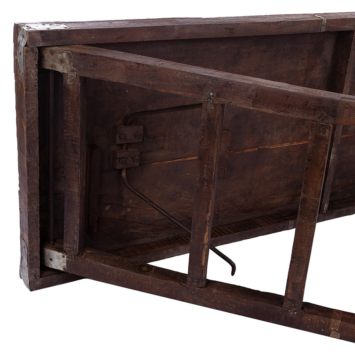 KLAPPTISCH - Mangoholz Massiv - Braun - Braun, Holz (170/55/70cm) - home24